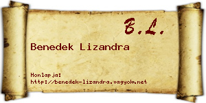 Benedek Lizandra névjegykártya